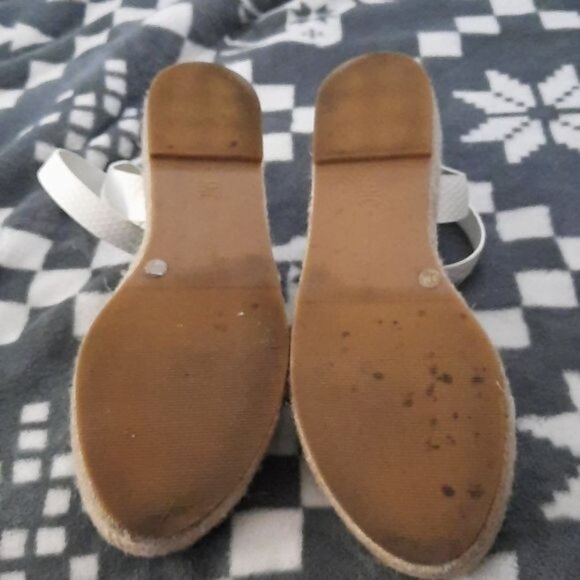 INC International Concepts White Valettap Ankle Strap Espadrille Sandals Size 9 - Picture 9 of 14